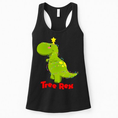 Christmas Tree Rex Womens Tank Top