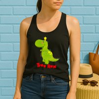 Christmas Tree Rex Womens Tank Top