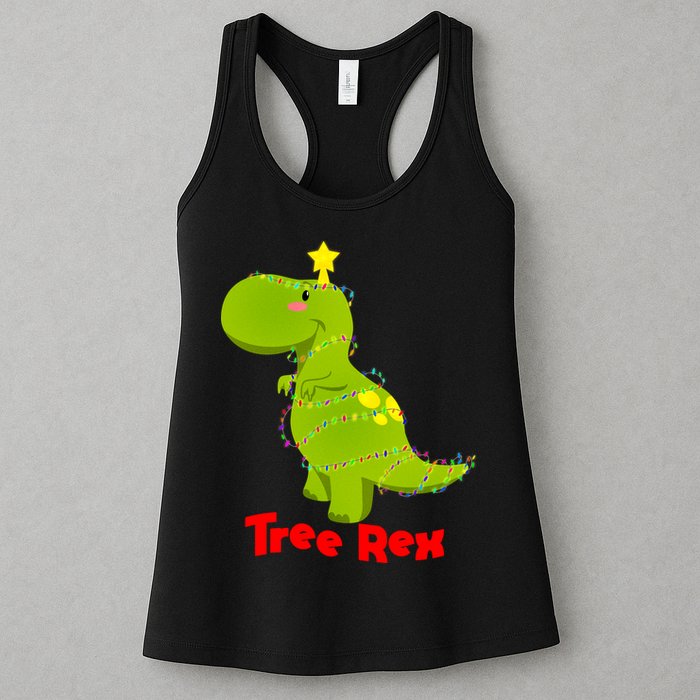 Christmas Tree Rex Womens Tank Top