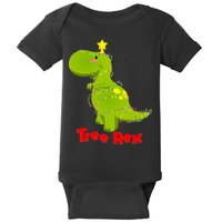 Christmas Tree Rex Baby Bodysuit