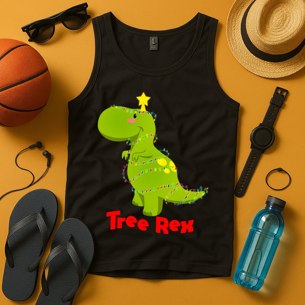 Christmas Tree Rex Tank Top