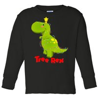 Christmas Tree Rex Toddler Long Sleeve Shirt