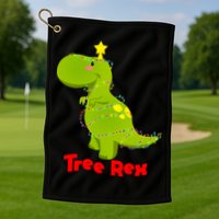 Christmas Tree Rex Golf Towel