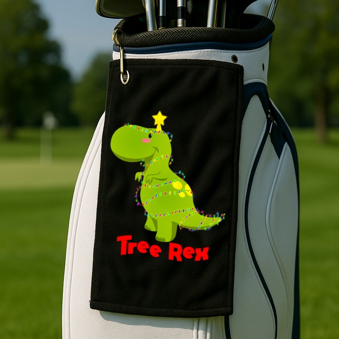 Christmas Tree Rex Golf Towel