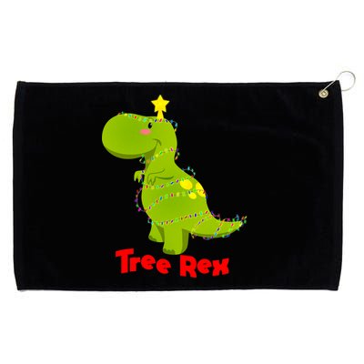 Christmas Tree Rex Grommeted Golf Towel