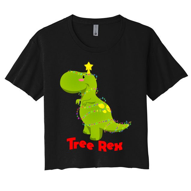 Christmas Tree Rex Crop Top