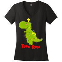 Christmas Tree Rex Women's V-Neck T-Shirt