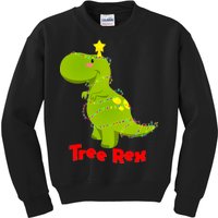 Christmas Tree Rex Kids Sweatshirt