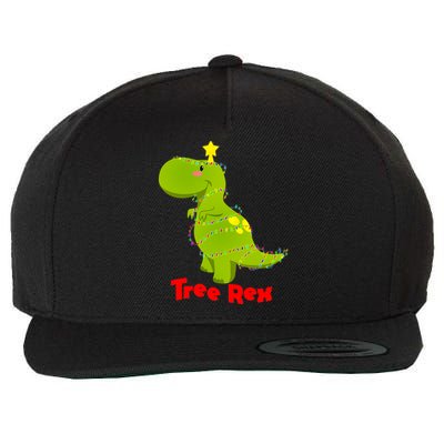 Christmas Tree Rex Wool Snapback Cap