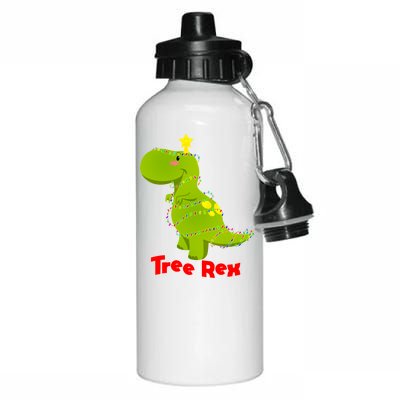 Christmas Tree Rex Aluminum Water Bottle