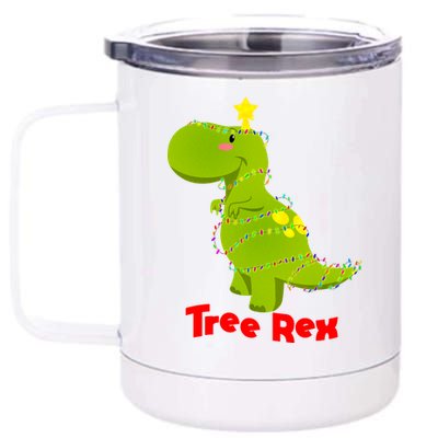 Christmas Tree Rex 12 oz Stainless Steel Tumbler Cup