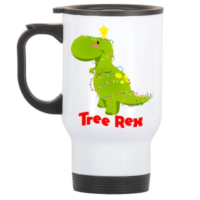 Christmas Tree Rex Stainless Steel Travel Mug