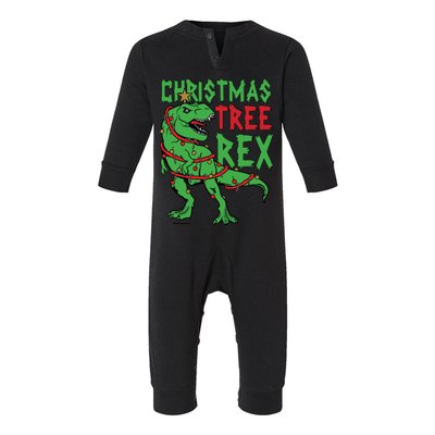 Christmas Tree Rex T-Rex Infant Fleece One Piece