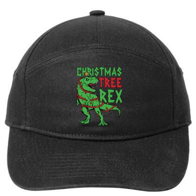 Christmas Tree Rex T-Rex 7-Panel Snapback Hat