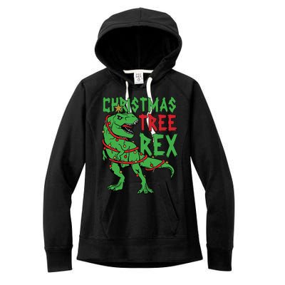 Christmas Tree Rex T-Rex Women's Fleece Hoodie