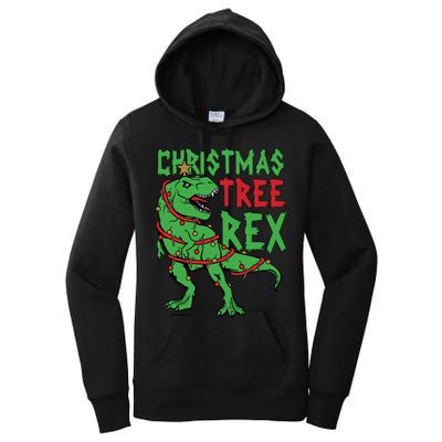 Christmas Tree Rex T-Rex Women's Pullover Hoodie