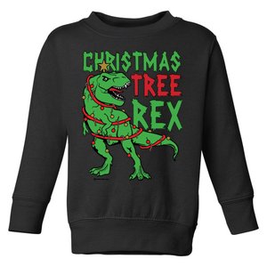 Christmas Tree Rex T-Rex Toddler Sweatshirt