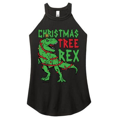 Christmas Tree Rex T-Rex Women's Perfect Tri Rocker Tank