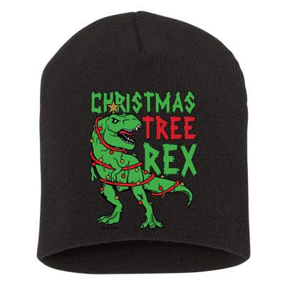 Christmas Tree Rex T-Rex Short Acrylic Beanie