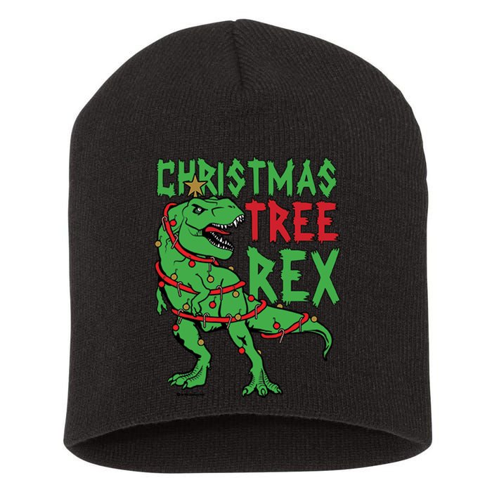 Christmas Tree Rex T-Rex Short Acrylic Beanie