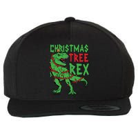 Christmas Tree Rex T-Rex Wool Snapback Cap