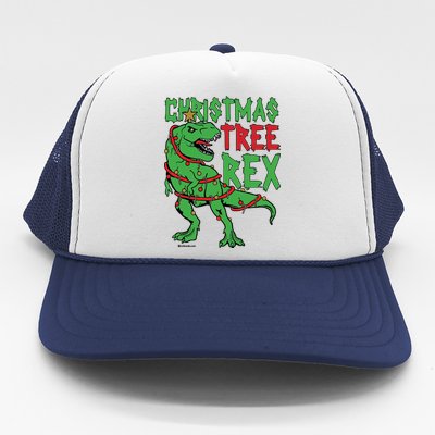 Christmas Tree Rex T-Rex Trucker Hat