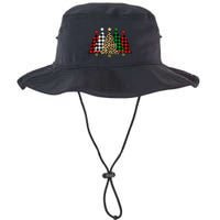 Christmas Trees Buffalo Plaid & Leopard Design Bucket Hat