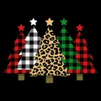 Christmas Trees Buffalo Plaid & Leopard Design 16 in Basic Backpack
