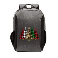 Christmas Trees Buffalo Plaid & Leopard Design Vector Backpack