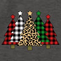 Christmas Trees Buffalo Plaid & Leopard Design Vector Backpack