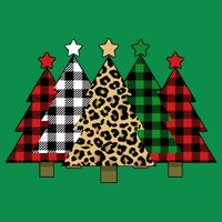 Christmas Trees Buffalo Plaid & Leopard Design Baby Bodysuit