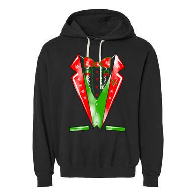 Christmas Tux Tuxedo Garment-Dyed Fleece Hoodie
