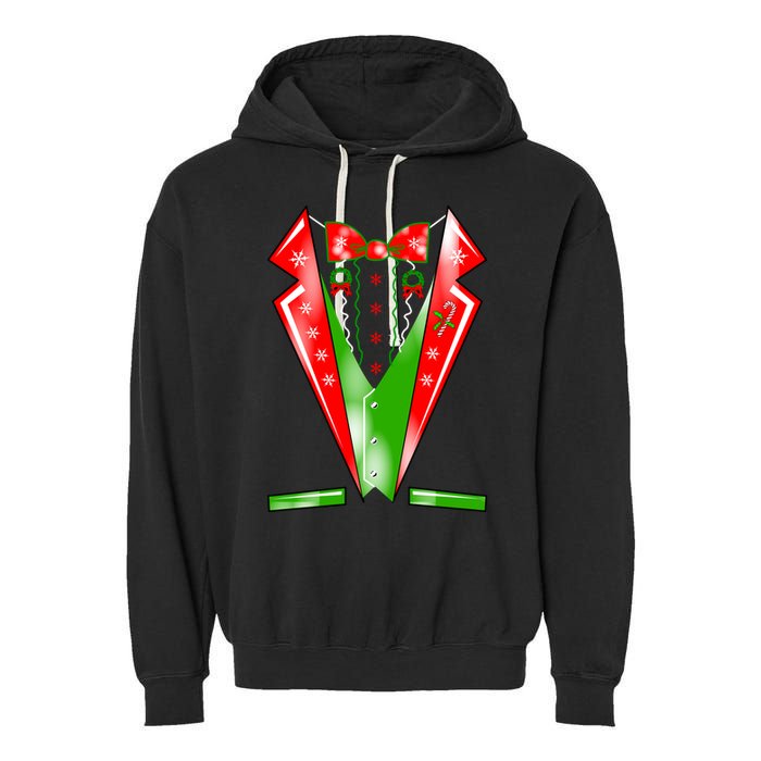 Christmas Tux Tuxedo Garment-Dyed Fleece Hoodie