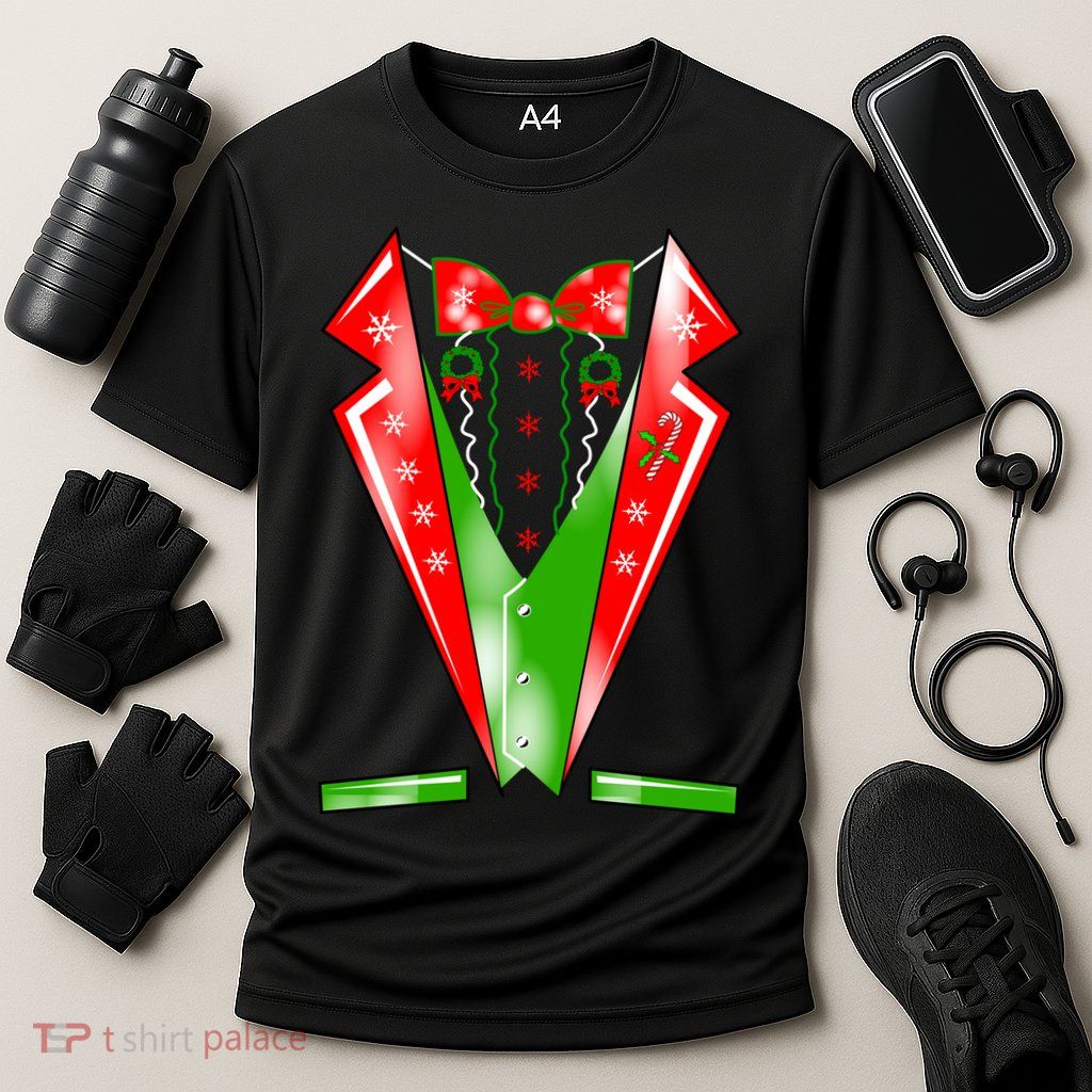 Christmas Tux Tuxedo Cooling Performance Crew T-Shirt