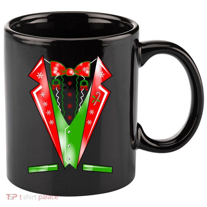 Christmas Tux Tuxedo 11oz C Handle Ceramic Mug