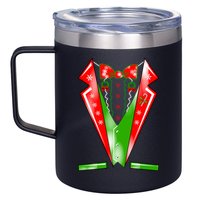 Christmas Tux Tuxedo 12oz Stainless Steel Coffee Mug