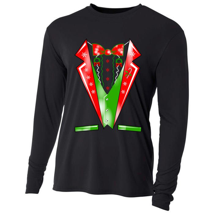 Christmas Tux Tuxedo Cooling Performance Long Sleeve Crew