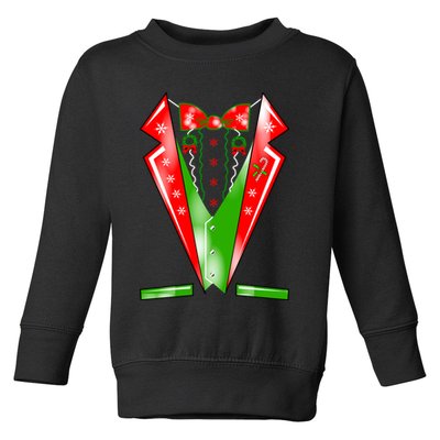 Christmas Tux Tuxedo Toddler Sweatshirt
