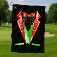 Christmas Tux Tuxedo Golf Towel