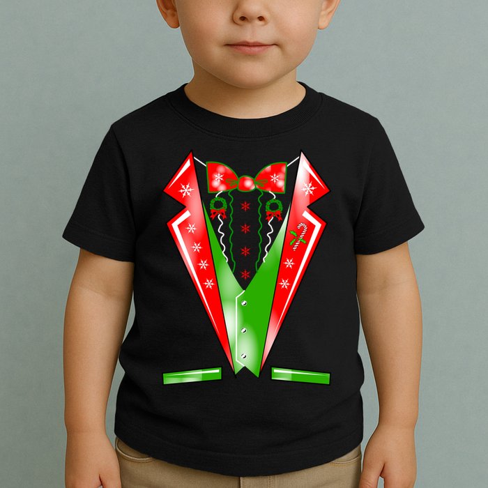 Christmas Tux Tuxedo Toddler T-Shirt