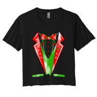 Christmas Tux Tuxedo Crop Top