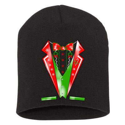 Christmas Tux Tuxedo Short Acrylic Beanie