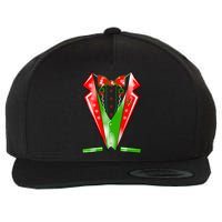 Christmas Tux Tuxedo Wool Snapback Cap