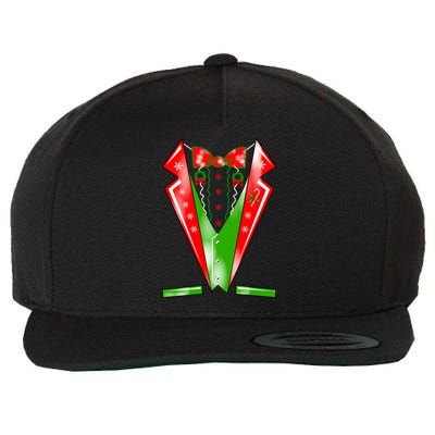 Christmas Tux Tuxedo Wool Snapback Cap