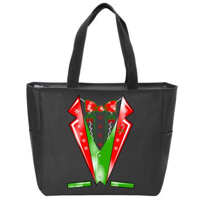 Christmas Tux Tuxedo Zip Tote Bag