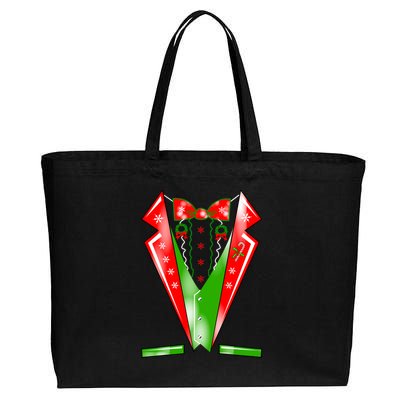 Christmas Tux Tuxedo Cotton Canvas Jumbo Tote