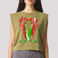 Christmas Tux Tuxedo Garment-Dyed Women's Muscle Tee