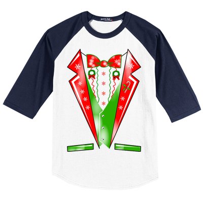 Christmas Tux Tuxedo Baseball Sleeve Shirt