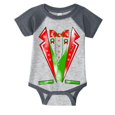 Christmas Tux Tuxedo Infant Baby Jersey Bodysuit