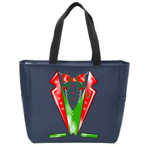 Christmas Tux Tuxedo Zip Tote Bag